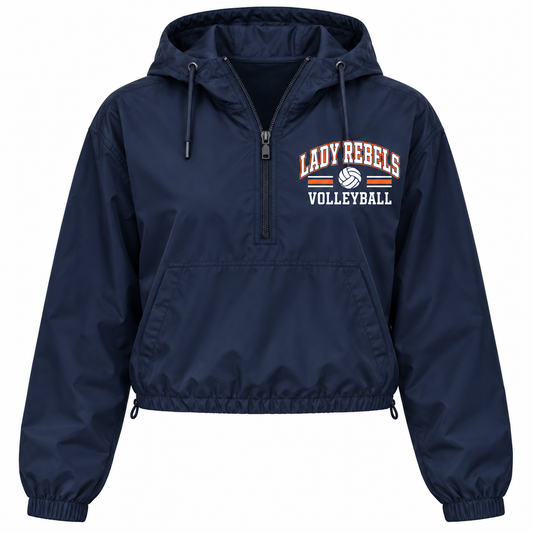Lady Rebels Volleyball Collegiate Cropped Windbreaker