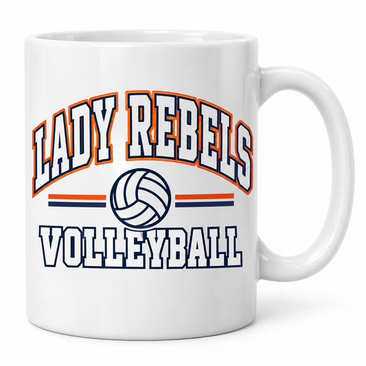 Lady Rebels Volleyball Collegiate Ceramic Mug