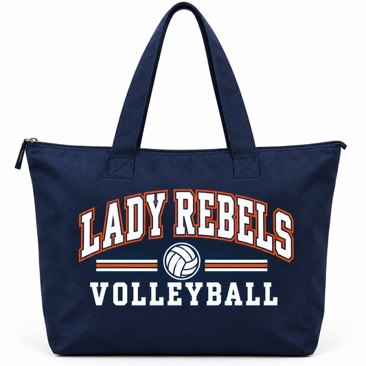 Lady Rebels Volleyball Collegiate Zippered Tote