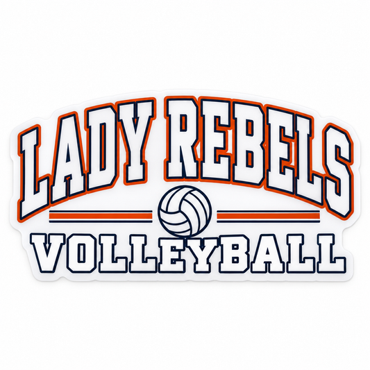 Lady Rebels Volleyball Collegiate Die-Cut Decal