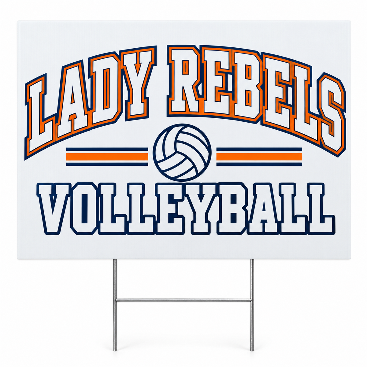 Lady Rebels Volleyball Collegiate Yard Sign