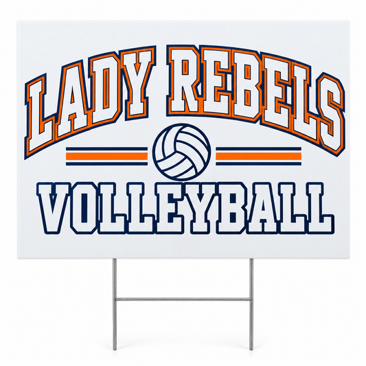 Lady Rebels Volleyball Collegiate Yard Sign