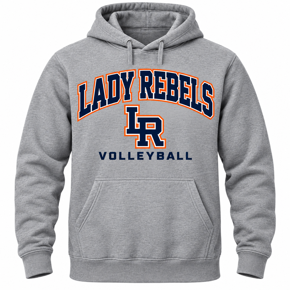Lady Rebels Heritage Varsity Hoodie — Heather Gray