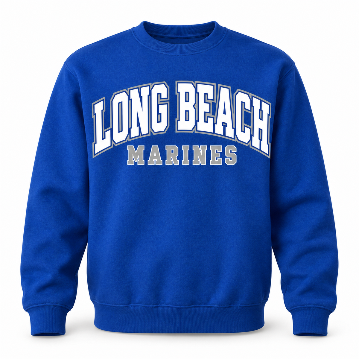 Long Beach Marines Campus Arch Crewneck in Royal Blue
