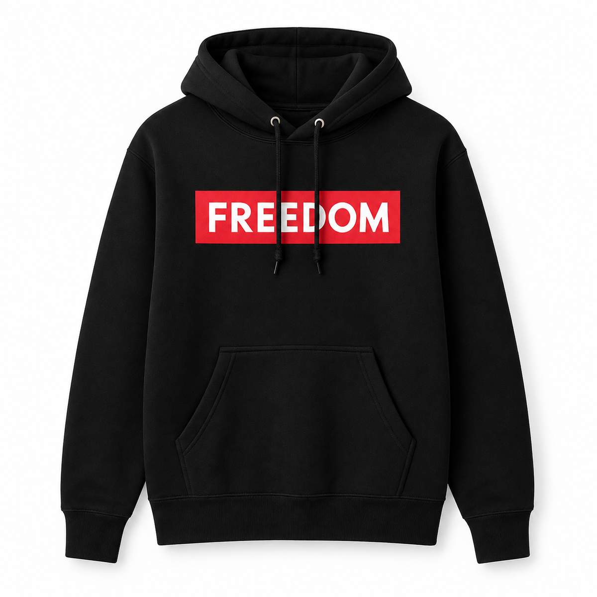 LIMITED DROP – FREEDOM HEAVYWEIGHT HOODIE (SUPREME BOX LOGO EDITION) — studio product view
