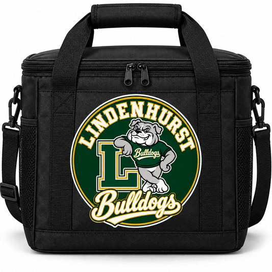 Lindenhurst Bulldogs Circle Cooler Bag Black