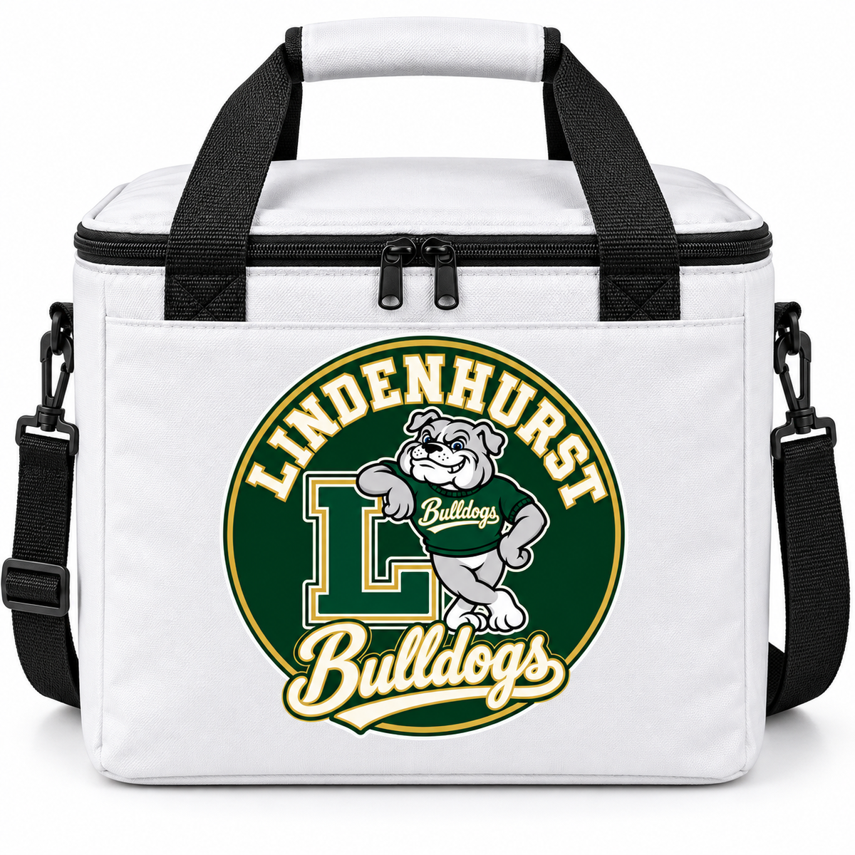 Lindenhurst Bulldogs Circle Cooler Bag White