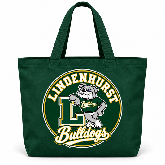 Lindenhurst Bulldogs Circle Everyday Tote Forest Green
