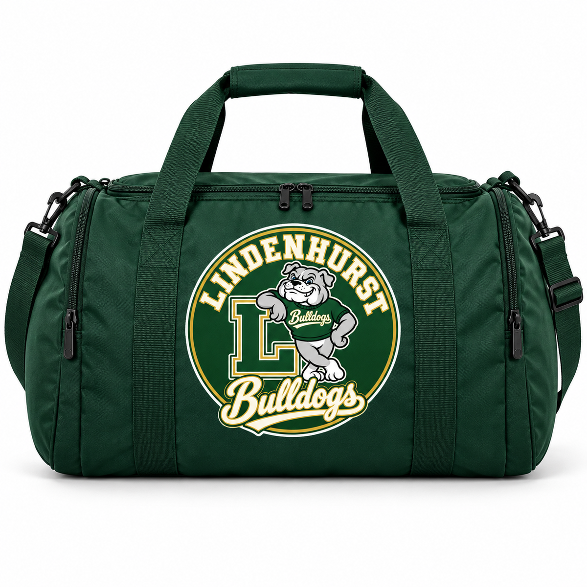 Lindenhurst Bulldogs Circle Team Duffel Forest Green