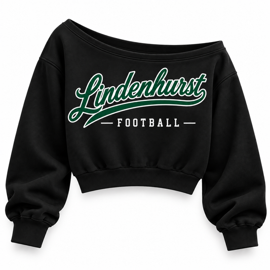 Lindenhurst football crop printed apparel mockup