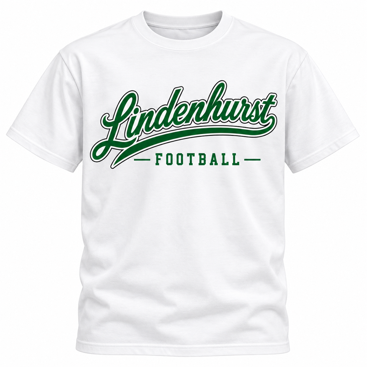 Lindenhurst Football Heritage Script T-Shirt in White