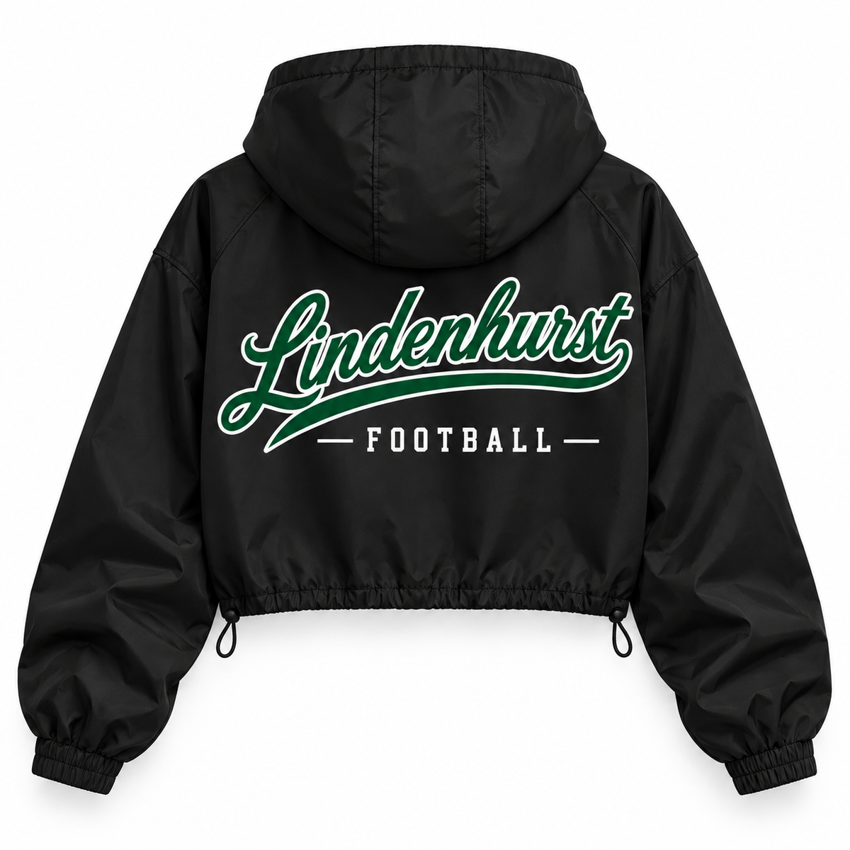 Lindenhurst football wind back printed apparel mockup