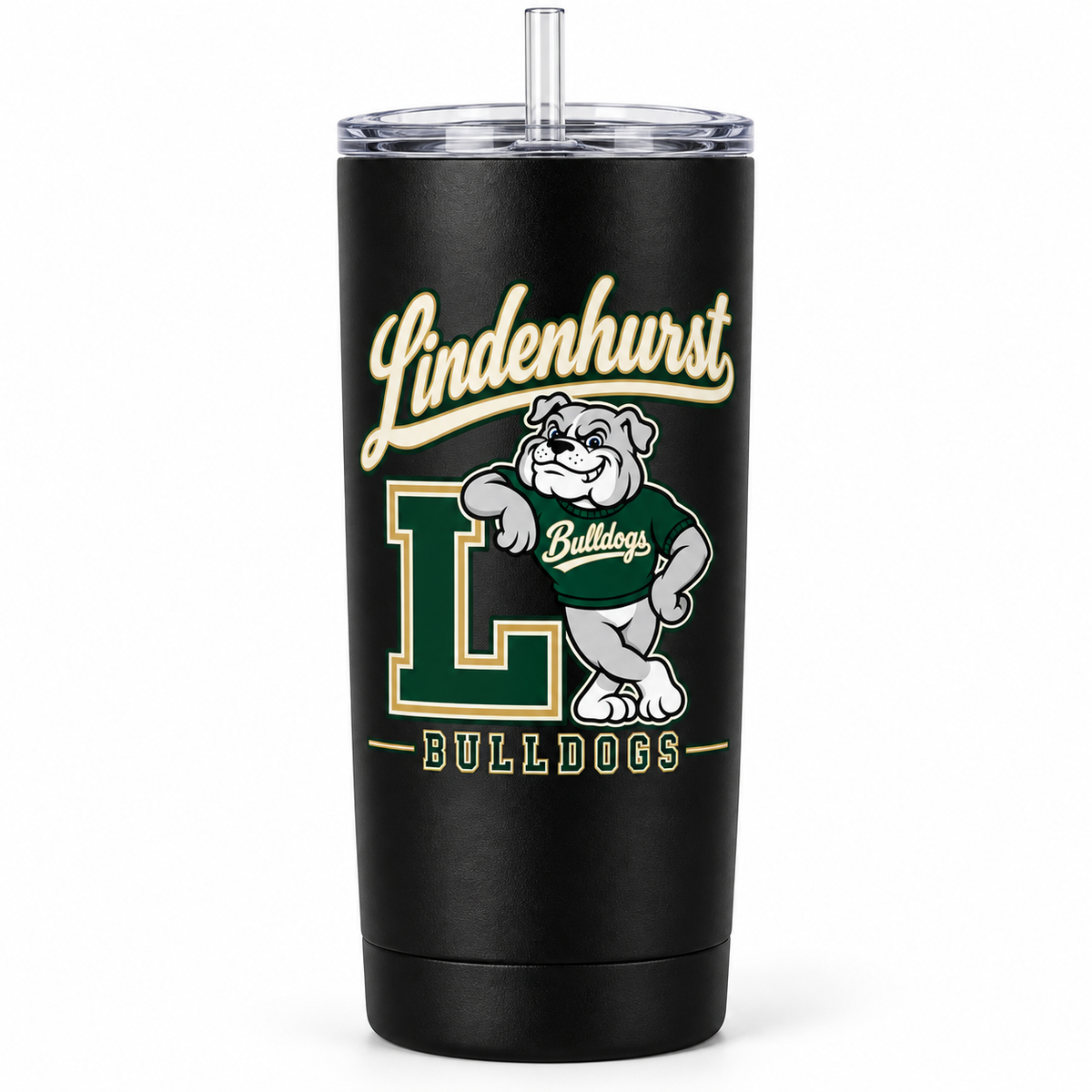 Lindenhurst Bulldogs Heritage 20 oz Tumbler Black