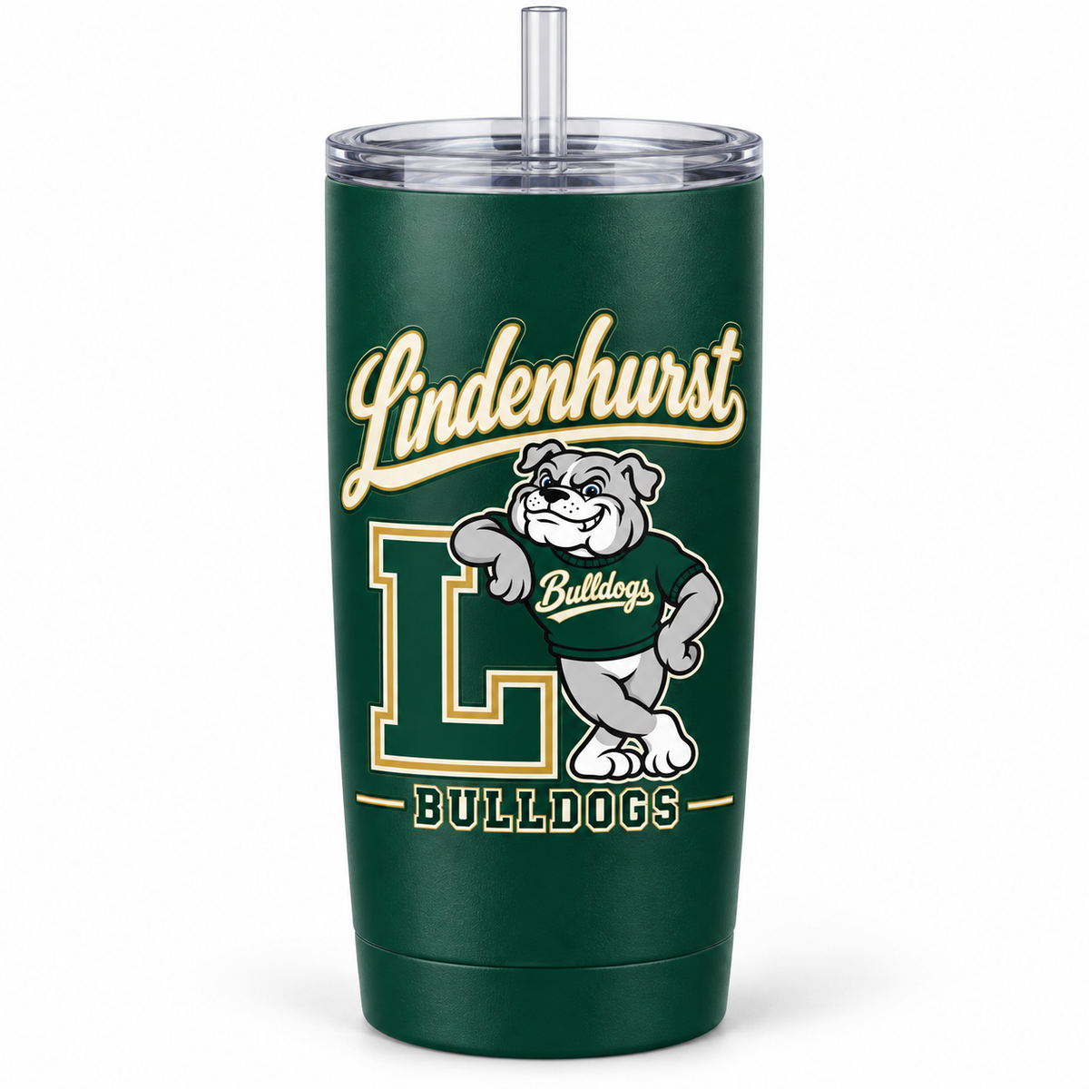 Lindenhurst Bulldogs Heritage 20 oz Tumbler Forest Green