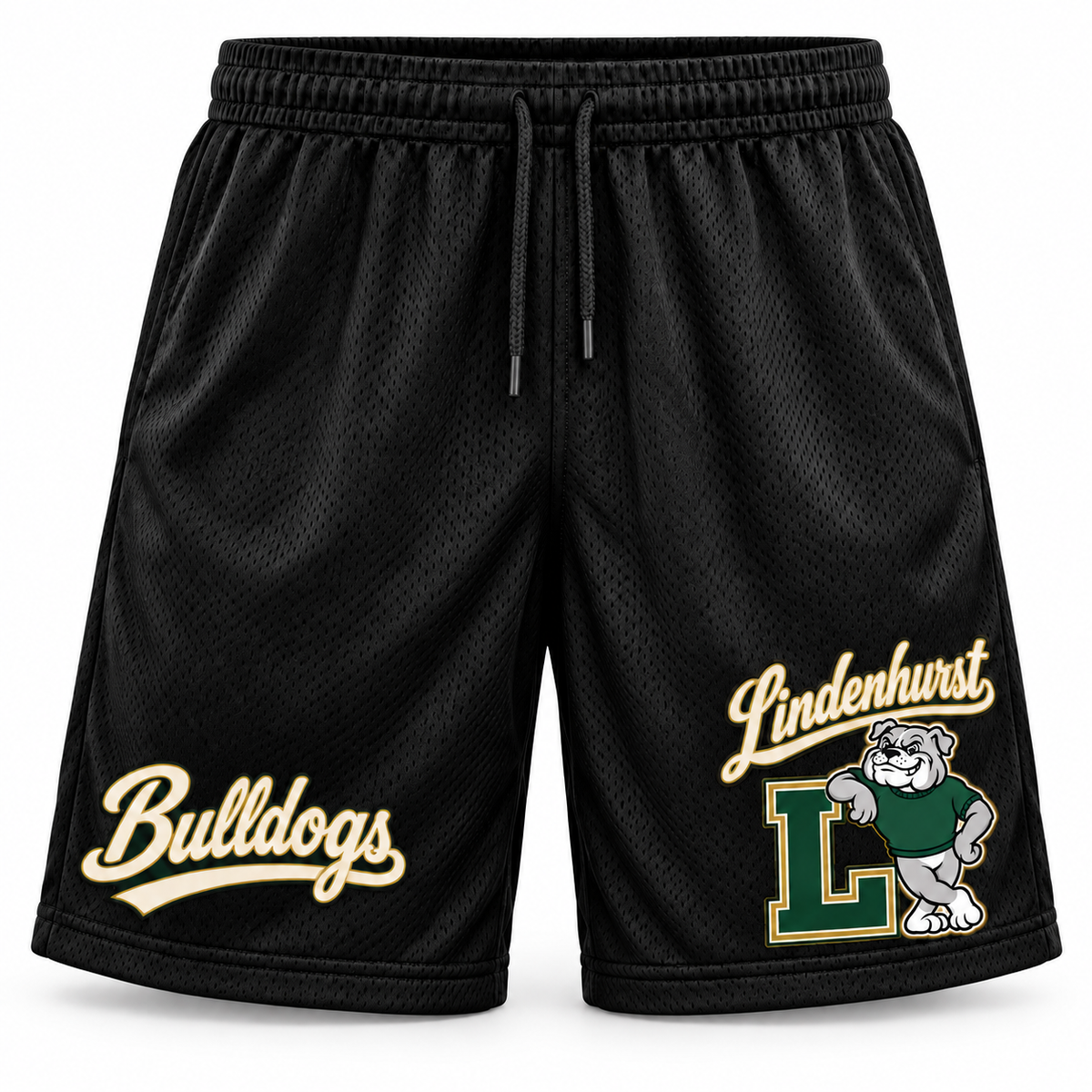 Lindenhurst Bulldogs Heritage Athletic Shorts Black