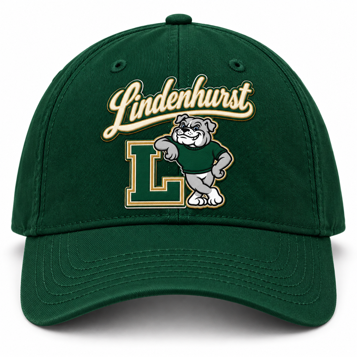 Lindenhurst Bulldogs Heritage Baseball Cap Forest Green