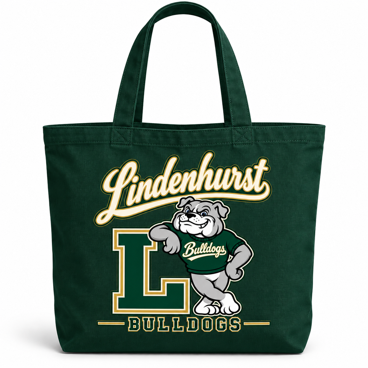 Lindenhurst Bulldogs Heritage Everyday Tote Forest Green