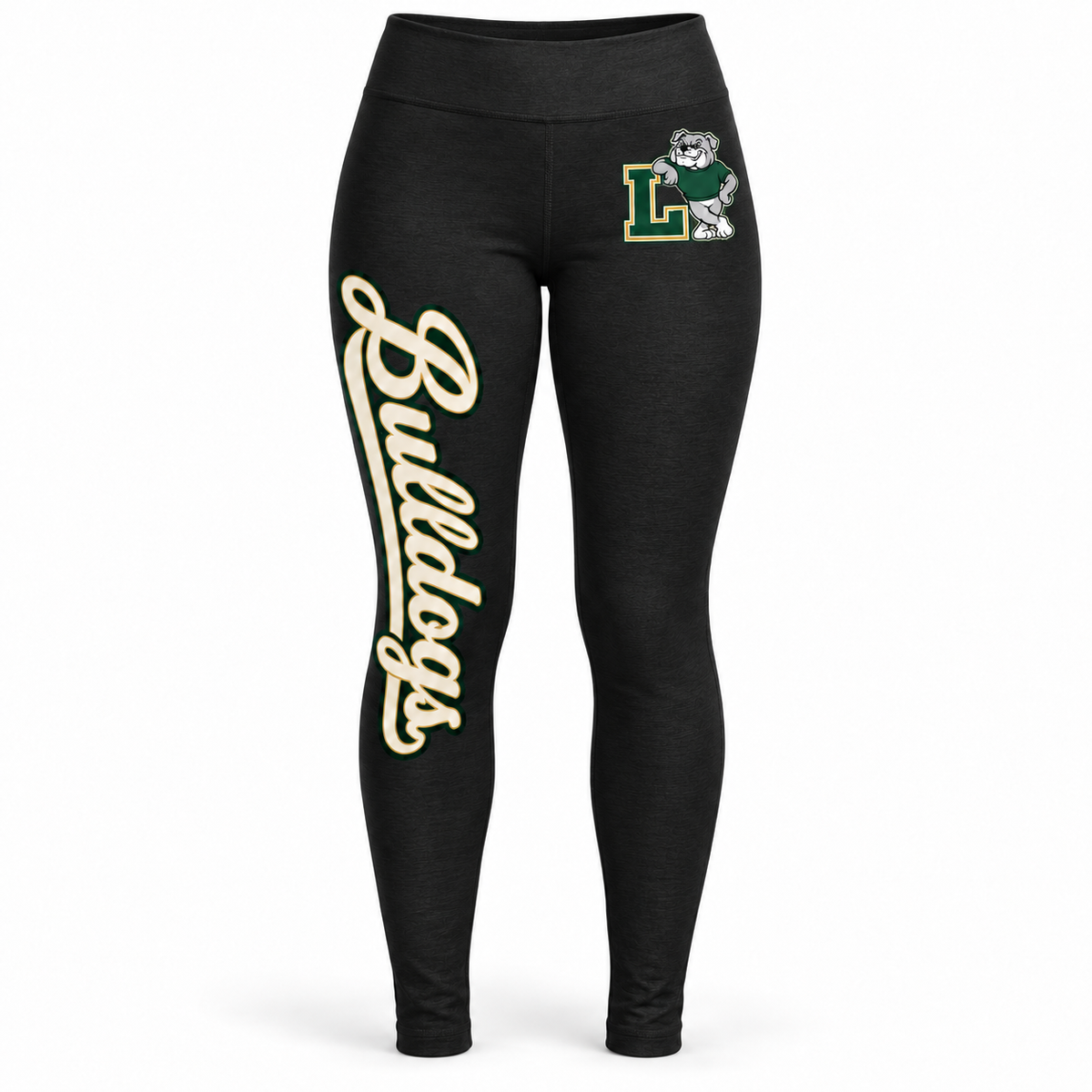 Lindenhurst Bulldogs Heritage Leggings Black