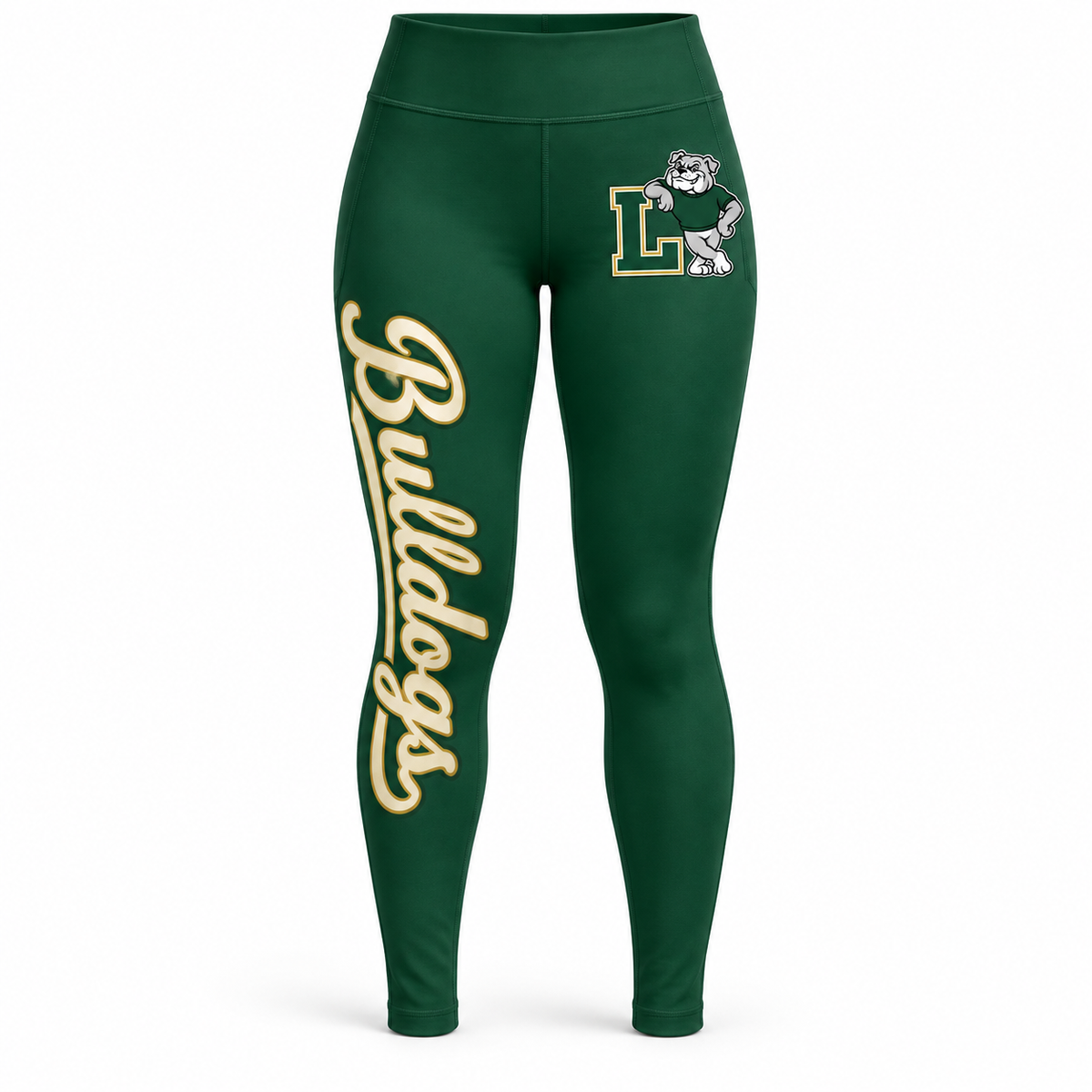 Lindenhurst Bulldogs Heritage Leggings Forest Green