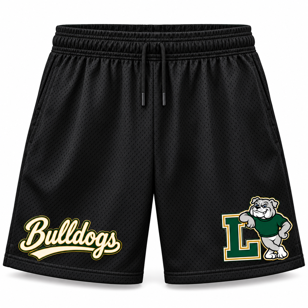 Lindenhurst Bulldogs Heritage Mesh Jersey Shorts Black