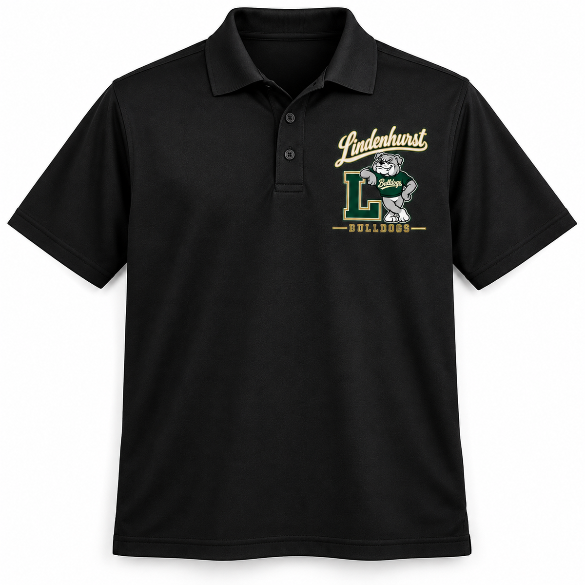 Lindenhurst Bulldogs Heritage Polo Black