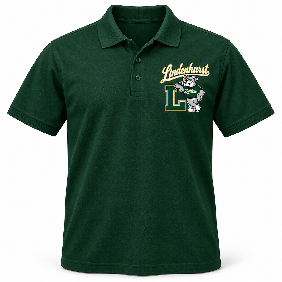 Lindenhurst Bulldogs Heritage Polo Forest Green