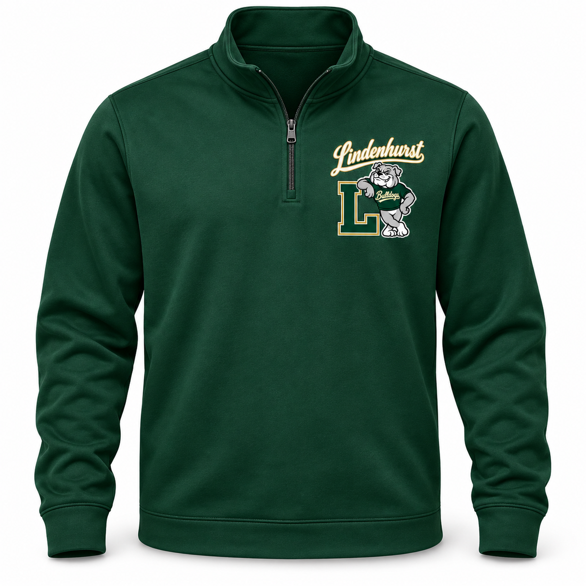 Lindenhurst Bulldogs heritage qzip green