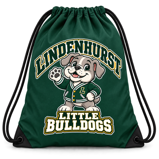 Lindenhurst Little Bulldogs Varsity Pup Drawstring Backpack, front view