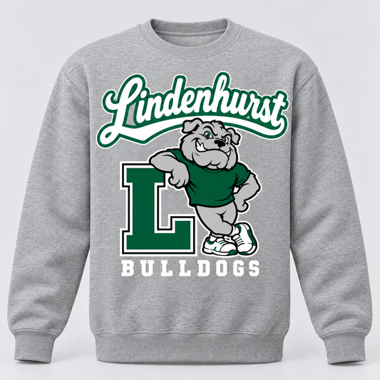 Lindenhurst retro crew printed apparel mockup