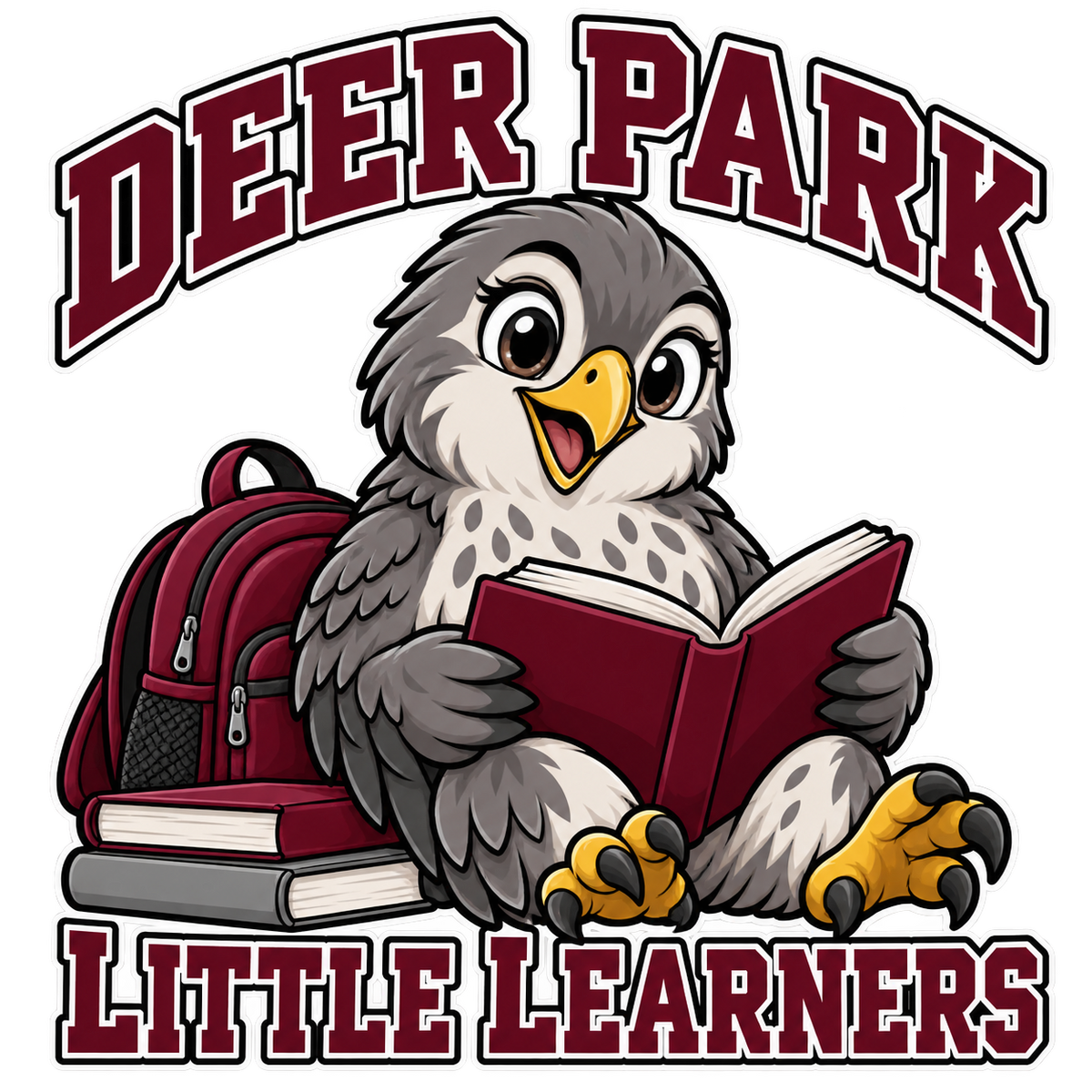 Original Little Learner falcon artwork detail