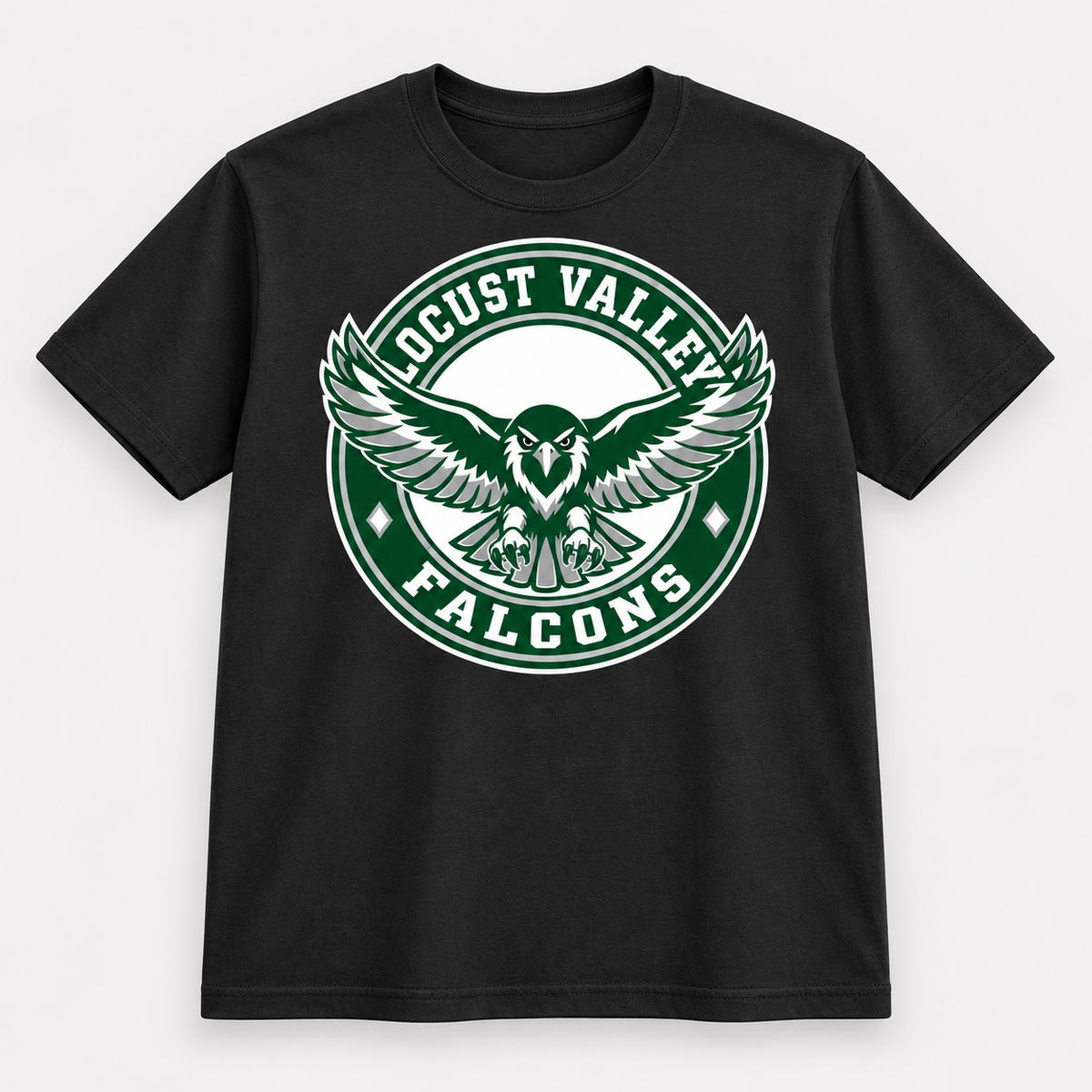 Digital mockup: Black Locust Valley Flight Seal Tee, front view