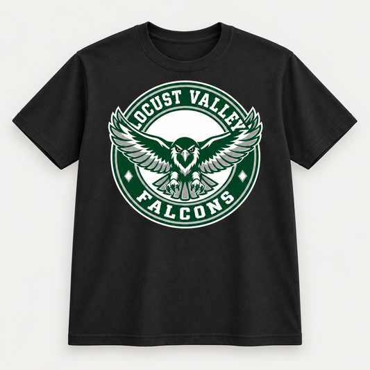 Digital mockup: Black Locust Valley Flight Seal Tee, front view