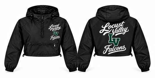 Locust Valley Falcons windbreaker front and back
