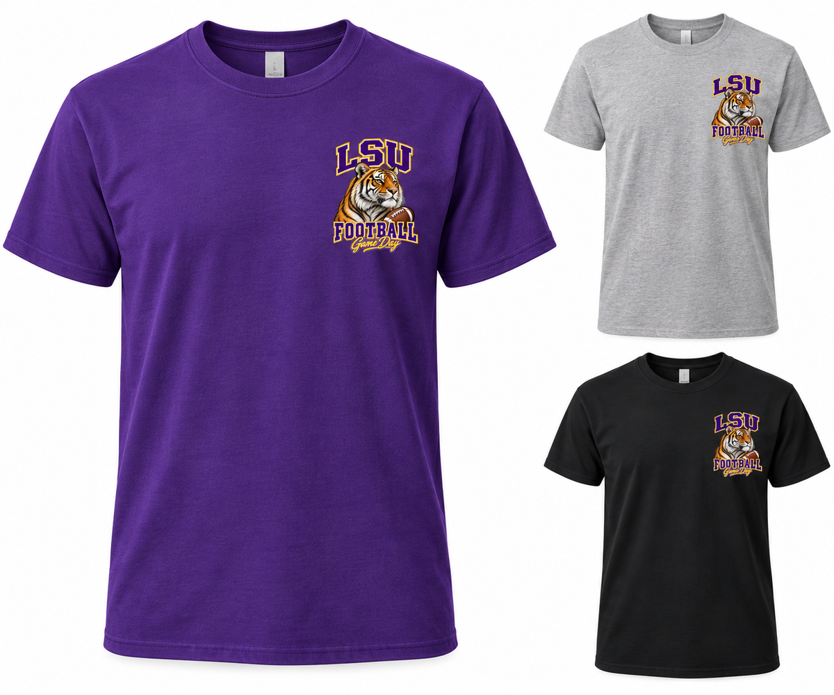 LSU Left-Chest Mascot T-Shirt — product thumbnail