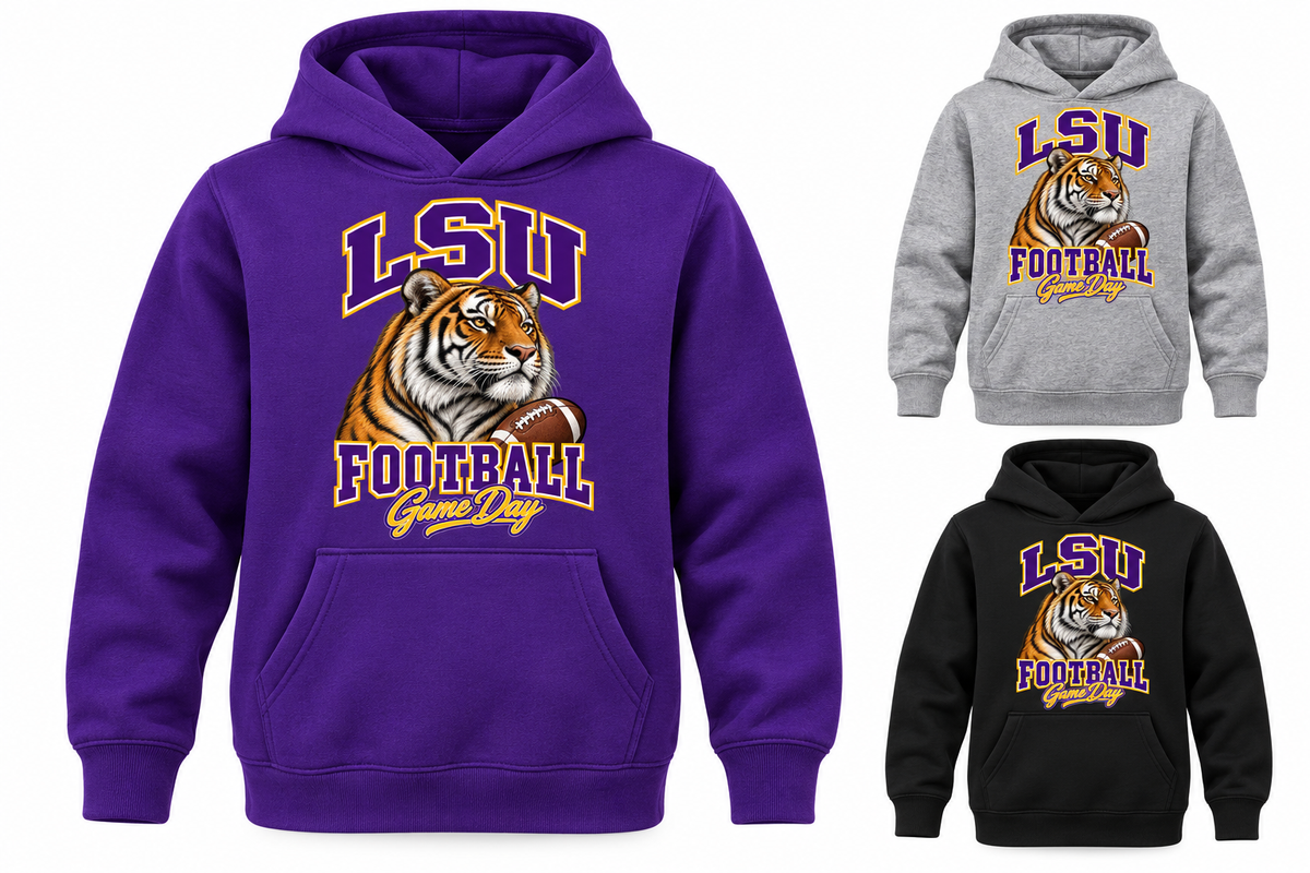 LSU Youth Mascot Pullover Hoodie — product thumbnail