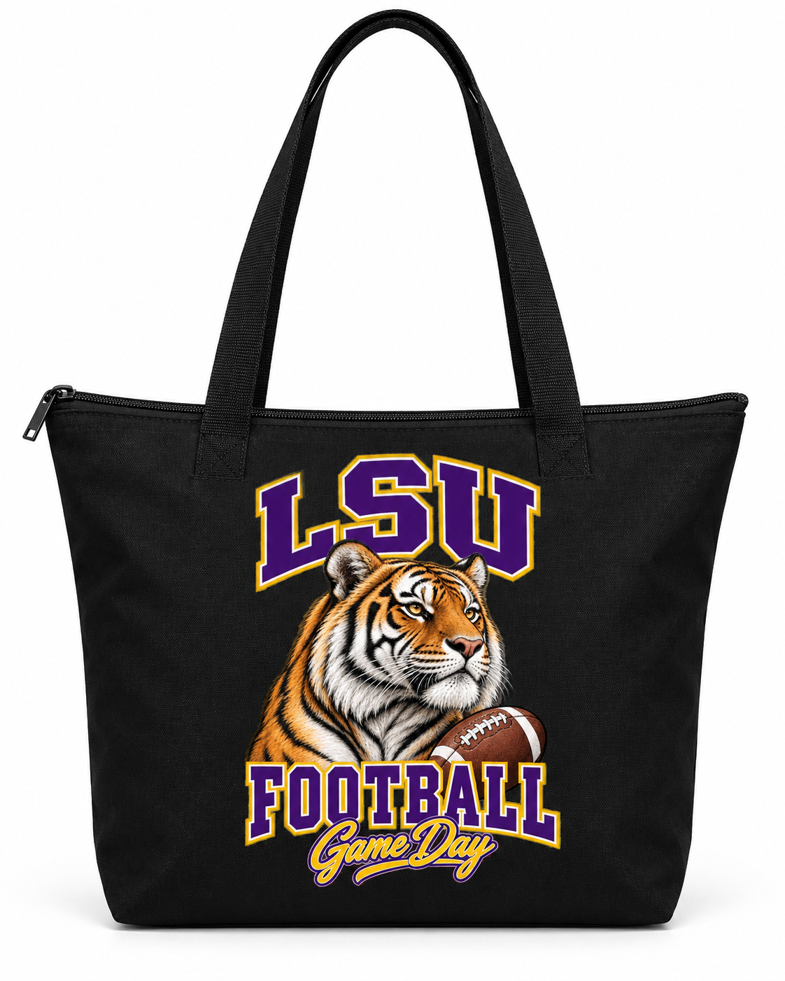 LSU Mascot Zippered Tote Bag — product thumbnail