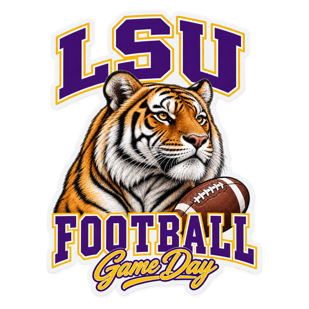 LSU Mascot Die-Cut Sticker — product thumbnail
