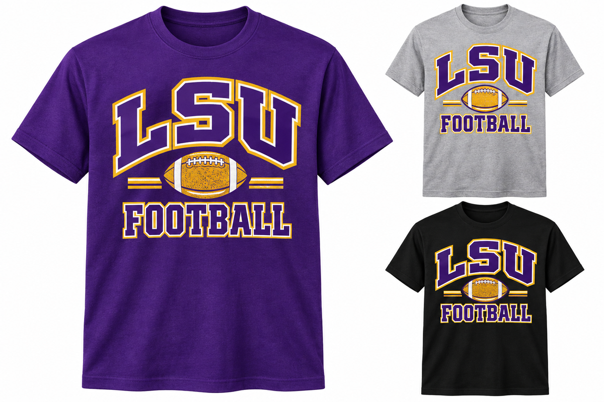 LSU Heritage Arch Football T-Shirt — product thumbnail