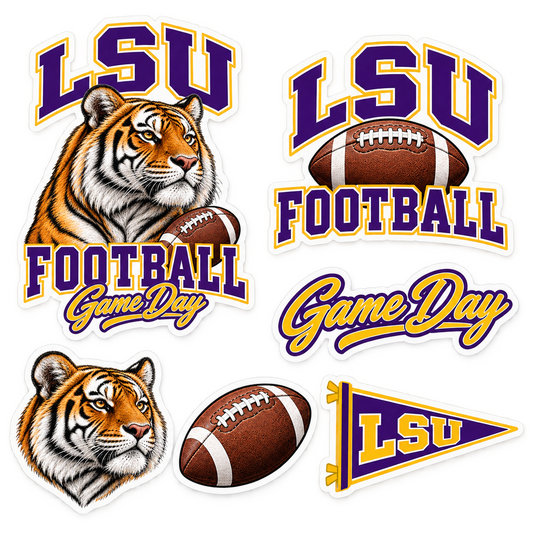 LSU Game Day Spirit 6-Piece Sticker Pack — product thumbnail
