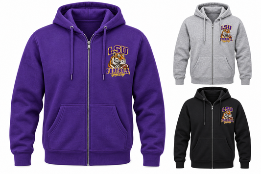 LSU Left-Chest Full-Zip Hoodie — product thumbnail