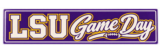 LSU Game Day Script Bumper Sticker — product thumbnail
