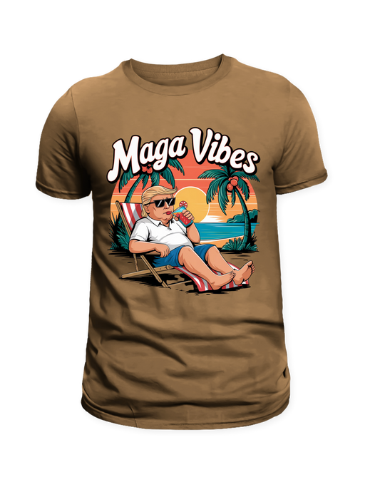 Maga Beach Vibes Tan T-Shirt