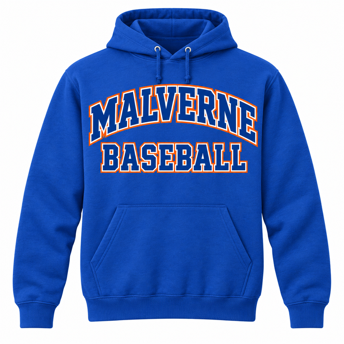 Malverne Baseball Varsity Hoodie in Royal Blue