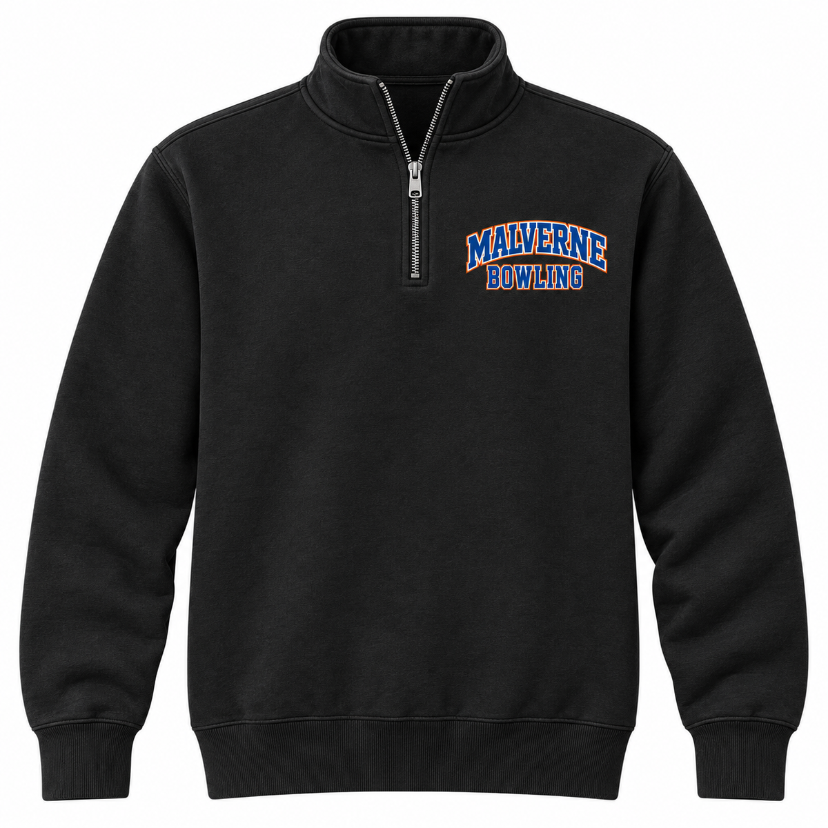 Malverne Bowling Quarter Zip Pullover in Black