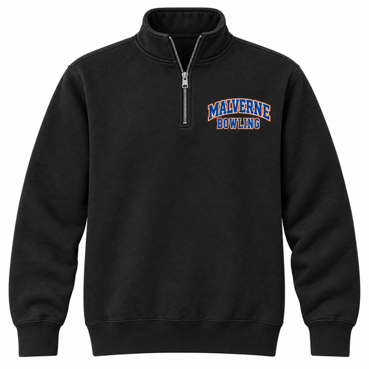Malverne Bowling Quarter Zip Pullover in Black