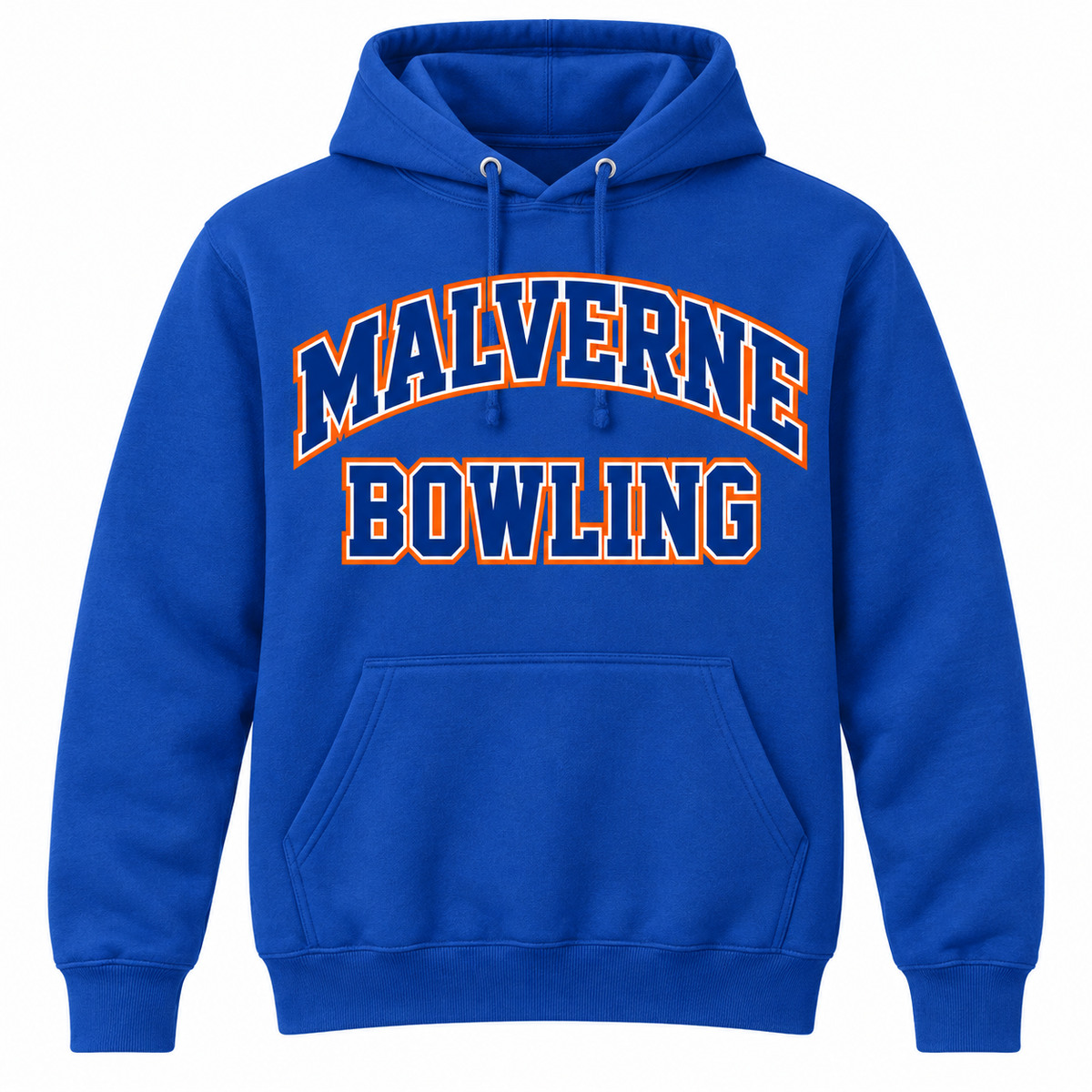 Malverne Bowling Varsity Hoodie in Royal Blue
