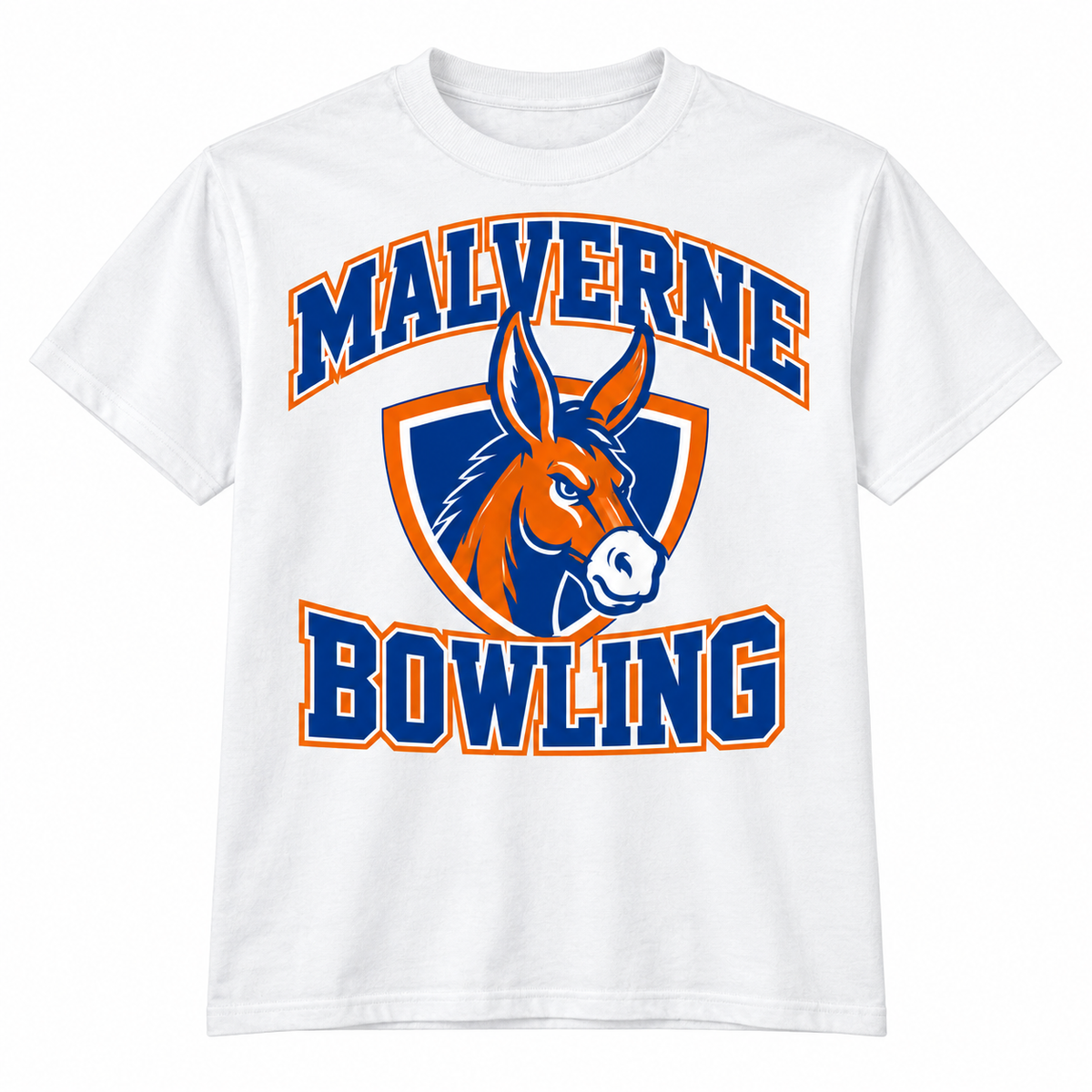 Malverne Bowling Varsity Tee in White