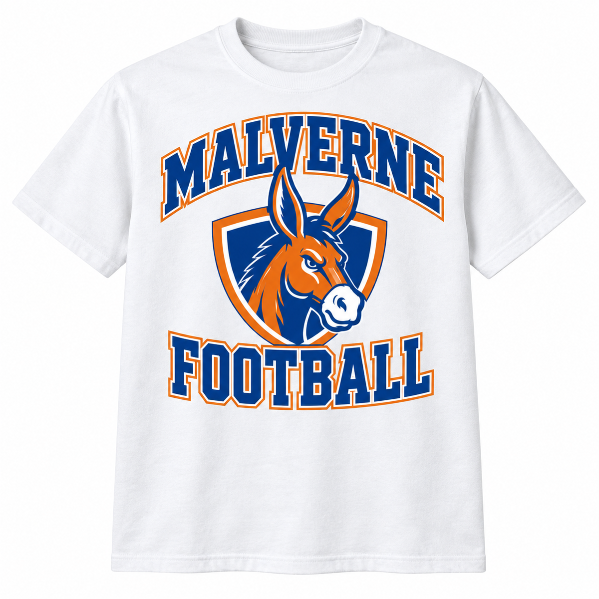 Malverne Football Varsity Tee in White