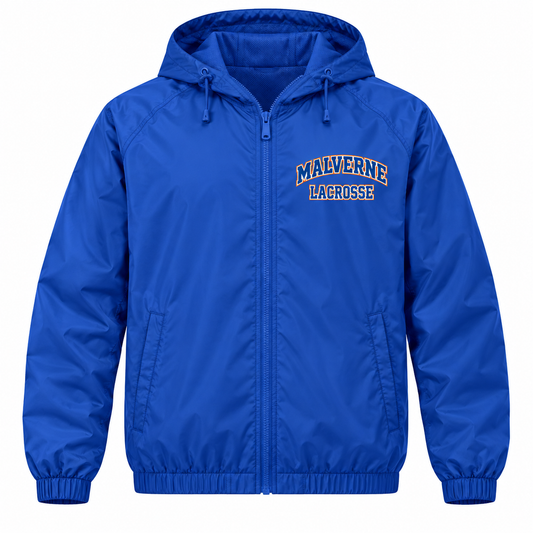 Malverne Lacrosse Full Zip Windbreaker in Royal Blue