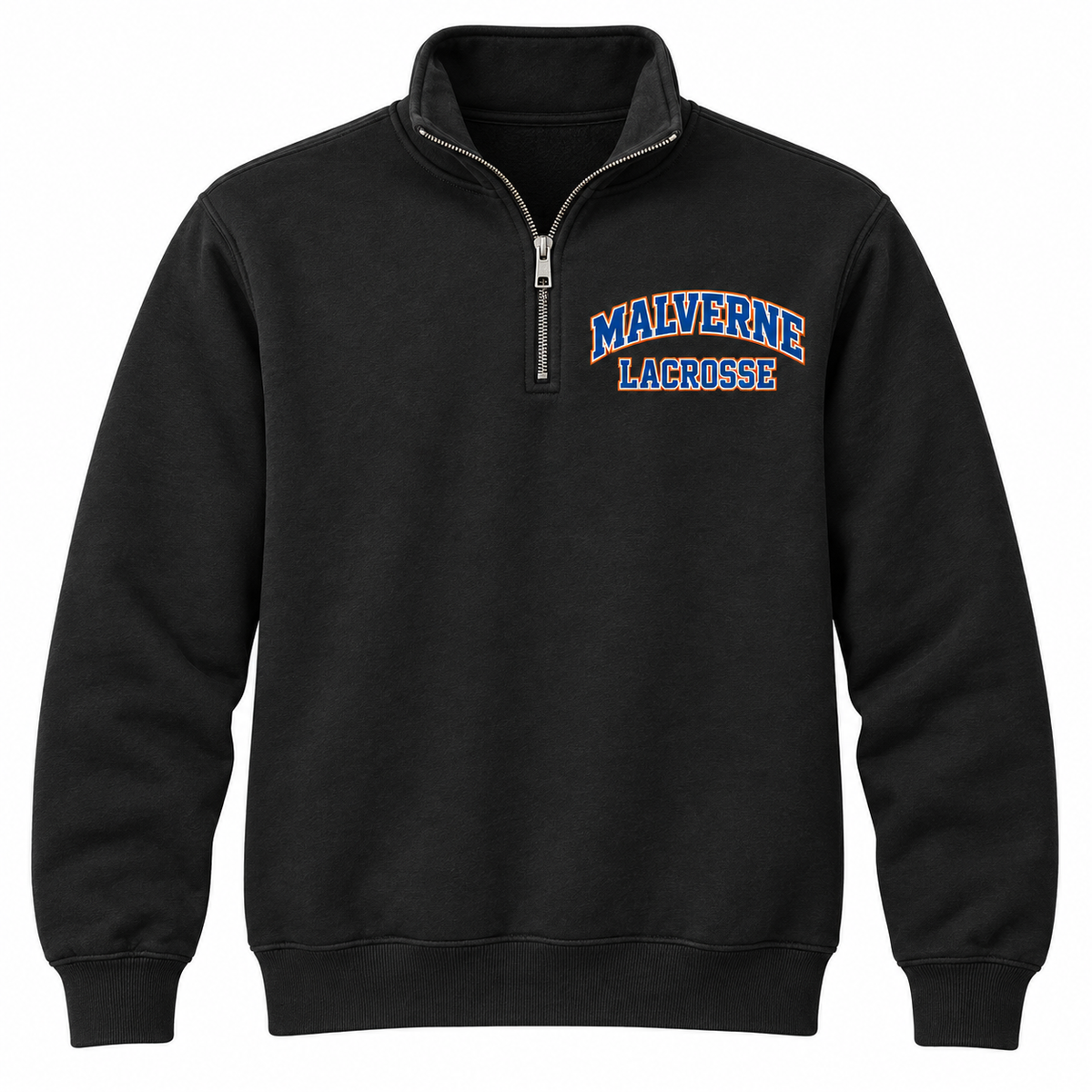 Malverne Lacrosse Quarter Zip Pullover in Black